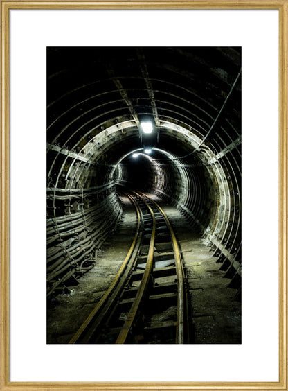 Bend in the Tracks (art print, large, gold)