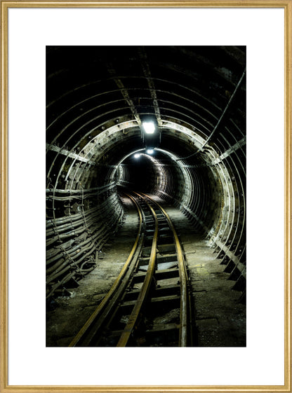 Bend in the Tracks (art print, extra large, gold)