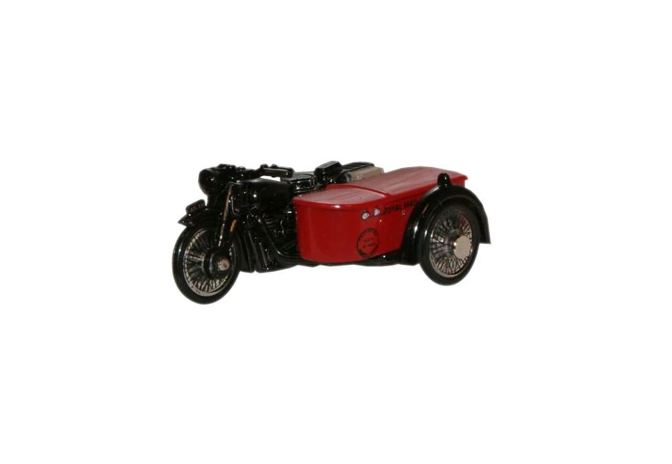 Royal Mail Motorcycle and Sidecar 1:76 Scale Model
