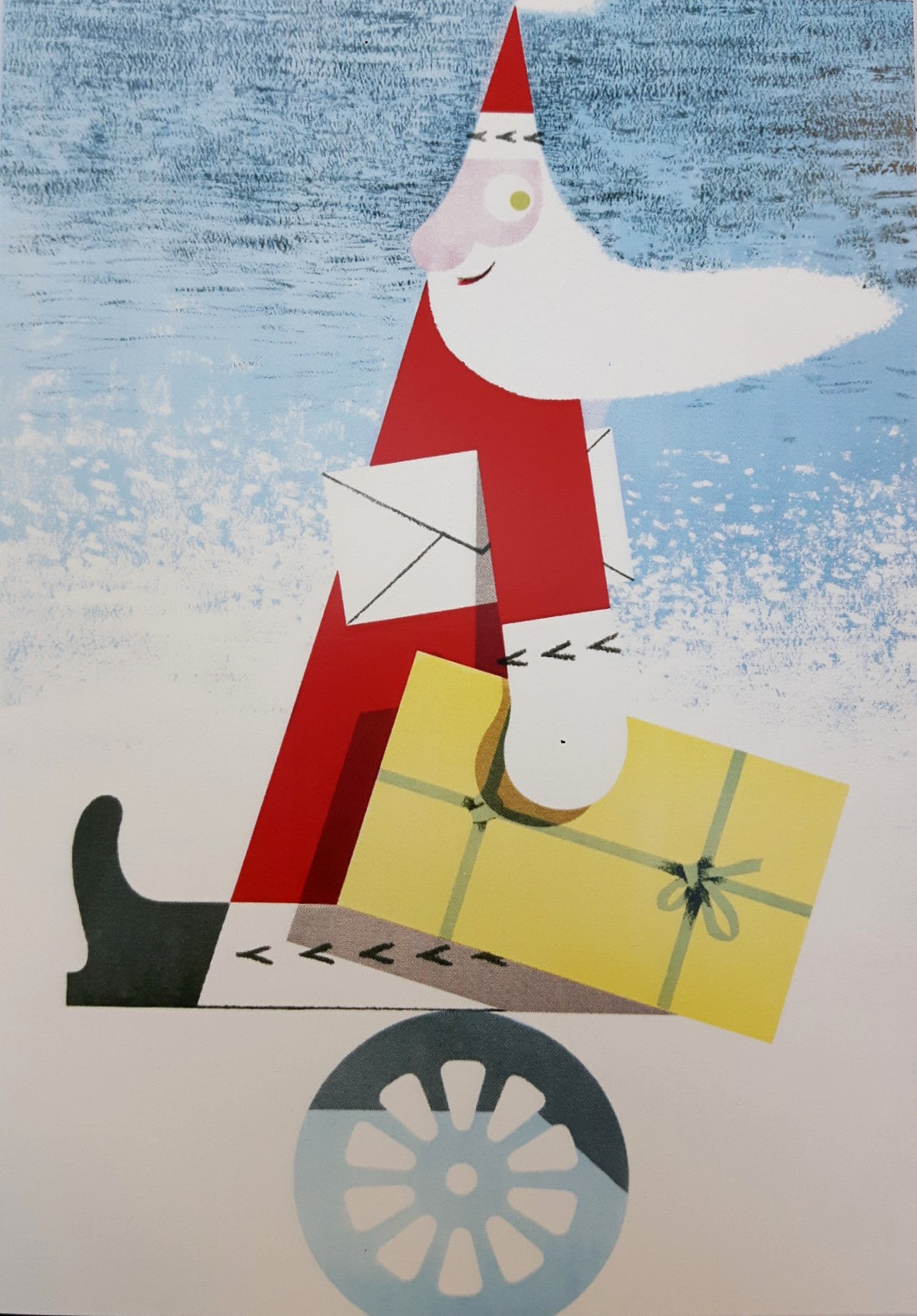 Santa on Wheels Christmas Card