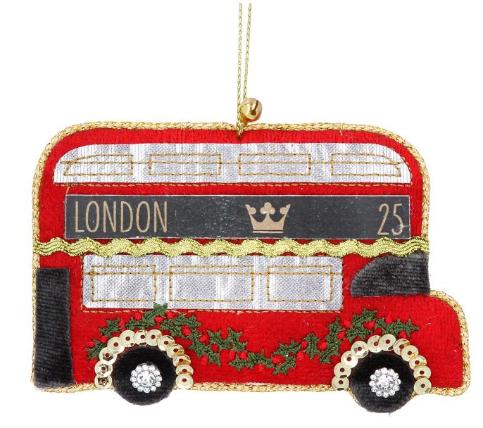 Fabric Bus Christmas Decoration