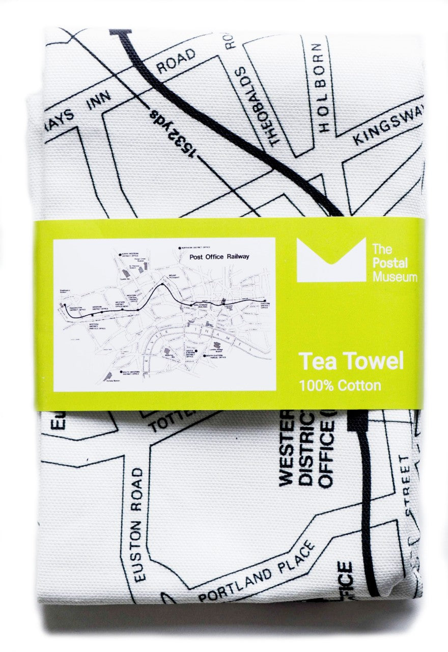 Post Office Railway Map tea towel