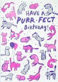 Purr-fect Birthday Greetings Card