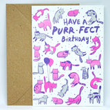 Purr-fect Birthday Greetings Card