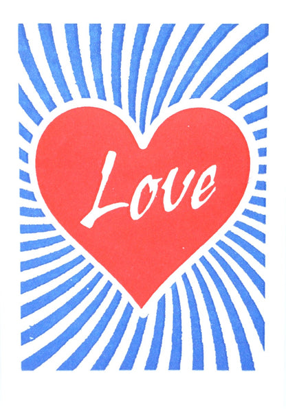 Love Heart Greetings Card