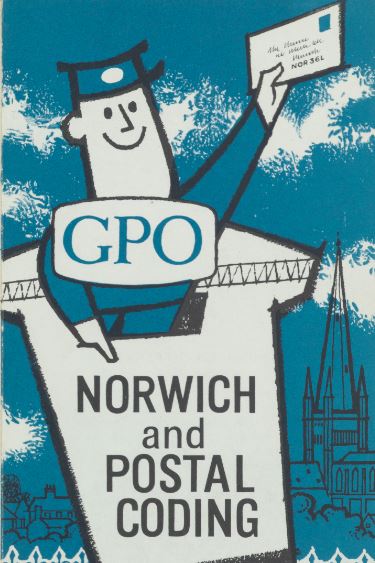Norwich &amp; Postal Coding Postcard