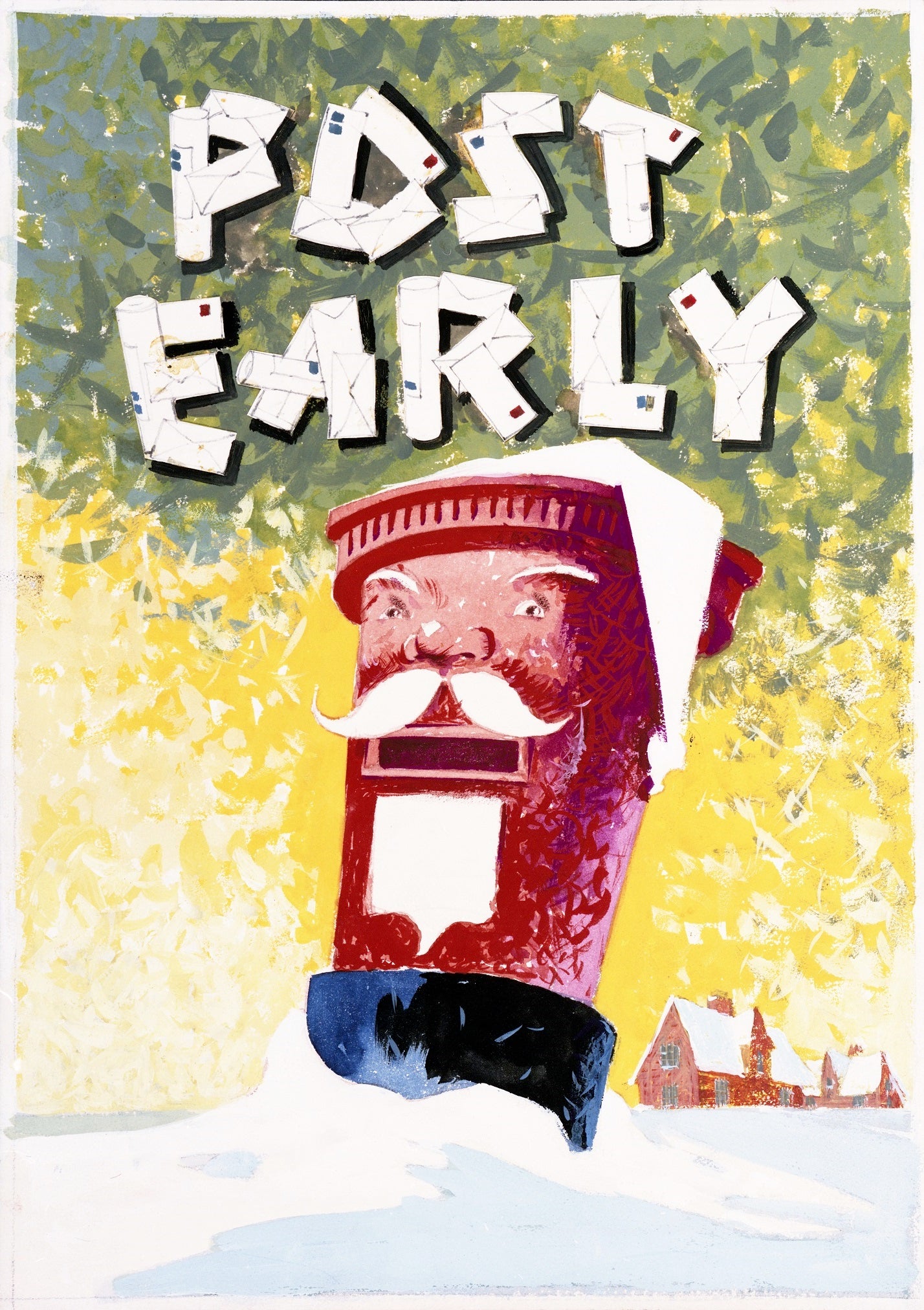 Santa Post Box Christmas Card