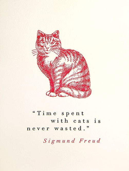 Time Spent with Cats Greetings Card