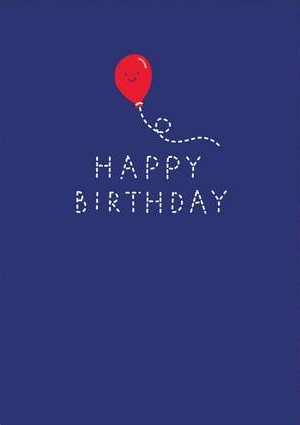 Happy Birthday Smiling Balloon Card