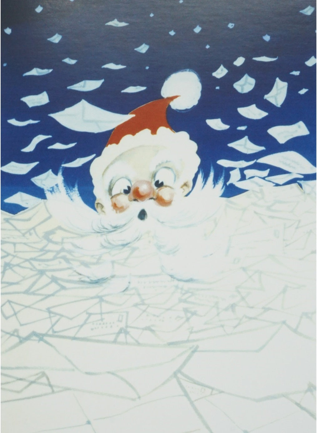 Santa in Letters Christmas Card