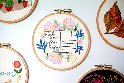 Wish You Were Here Embroidery Kit