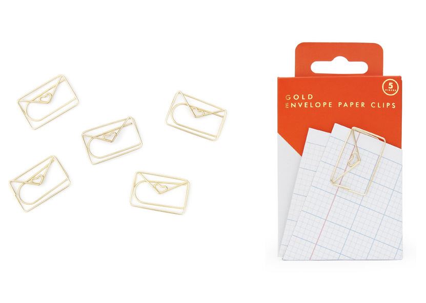 Gold Envelope Paperclips
