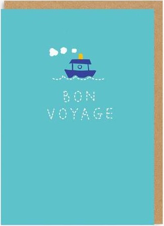 Bon Voyage Boat Greetings Card